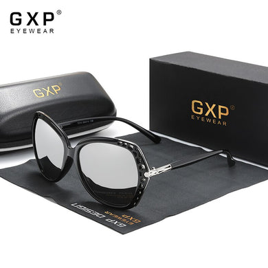 GXP Elegant Young Women's Glasses Polarized Sunglasses Gradient Lens Mirror Eyewear Butterfly Style 7215