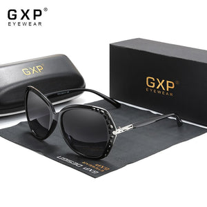 GXP Elegant Young Women's Glasses Polarized Sunglasses Gradient Lens Mirror Eyewear Butterfly Style 7215