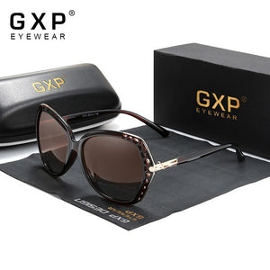 GXP Elegant Young Women's Glasses Polarized Sunglasses Gradient Lens Mirror Eyewear Butterfly Style 7215