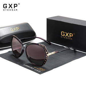 GXP Elegant Young Women's Glasses Polarized Sunglasses Gradient Lens Mirror Eyewear Butterfly Style 7215