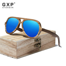 Load image into Gallery viewer, GXP Retro  Natural Wooden Men Polarized Sunglasses UV400 Women Handmade Sun Glasses With Wood Case