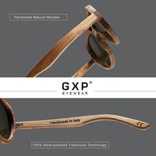 Load image into Gallery viewer, GXP Retro  Natural Wooden Men Polarized Sunglasses UV400 Women Handmade Sun Glasses With Wood Case