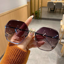 Load image into Gallery viewer, Gafas De sol cuadradas sin montura para mujer, anteojos De sol a la moda, color rosa y marrón, modernas, Zonnebril Dames, 2023