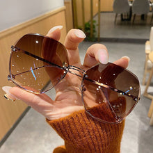 Load image into Gallery viewer, Gafas De sol cuadradas sin montura para mujer, anteojos De sol a la moda, color rosa y marrón, modernas, Zonnebril Dames, 2023