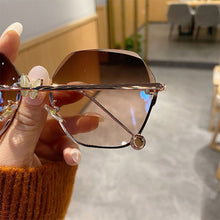 Load image into Gallery viewer, Gafas De sol cuadradas sin montura para mujer, anteojos De sol a la moda, color rosa y marrón, modernas, Zonnebril Dames, 2023
