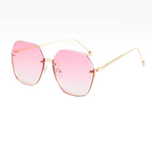 Load image into Gallery viewer, Gafas De sol cuadradas sin montura para mujer, anteojos De sol a la moda, color rosa y marrón, modernas, Zonnebril Dames, 2023