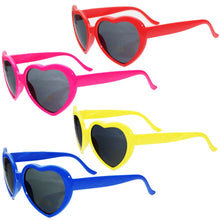 Load image into Gallery viewer, Gafas con forma de corazón para hombre y mujer, lentes con efectos de amor en la noche, luces Corazón, difracción, accesorios Unisex, 1 unidad
