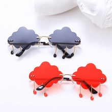 Load image into Gallery viewer, Gafas de sol con borlas UV400, lentes de sol a la moda, Retro, sin montura, Steampunk, divertidas, con forma de nubes