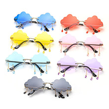 Load image into Gallery viewer, Gafas de sol con borlas UV400, lentes de sol a la moda, Retro, sin montura, Steampunk, divertidas, con forma de nubes