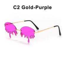 Load image into Gallery viewer, Gafas de sol con borlas UV400, lentes de sol a la moda, Retro, sin montura, Steampunk, divertidas, con forma de nubes