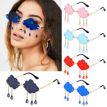 Load image into Gallery viewer, Gafas de sol con borlas UV400, lentes de sol a la moda, Retro, sin montura, Steampunk, divertidas, con forma de nubes