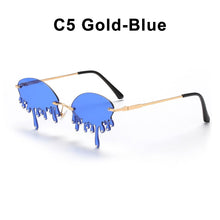 Load image into Gallery viewer, Gafas de sol con borlas UV400, lentes de sol a la moda, Retro, sin montura, Steampunk, divertidas, con forma de nubes