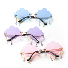 Load image into Gallery viewer, Gafas de sol con borlas UV400, lentes de sol a la moda, Retro, sin montura, Steampunk, divertidas, con forma de nubes