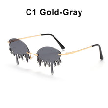 Load image into Gallery viewer, Gafas de sol con borlas UV400, lentes de sol a la moda, Retro, sin montura, Steampunk, divertidas, con forma de nubes