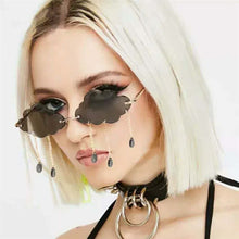 Load image into Gallery viewer, Gafas de sol con borlas UV400, lentes de sol a la moda, Retro, sin montura, Steampunk, divertidas, con forma de nubes