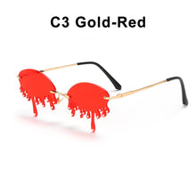Load image into Gallery viewer, Gafas de sol con borlas UV400, lentes de sol a la moda, Retro, sin montura, Steampunk, divertidas, con forma de nubes