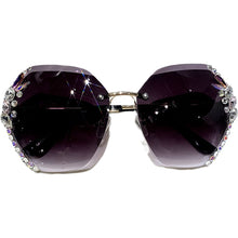 Load image into Gallery viewer, Gafas de sol con diamantes de imitación sin montura para hombre y mujer, lentes de corte Retro con gradiente, UV400, 2023