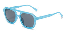 Load image into Gallery viewer, Gafas de sol cuadradas con doble puente para mujer, anteojos de sol femeninos de estilo veraniego, con marco grande, color amarillo, con borde grueso, de plástico