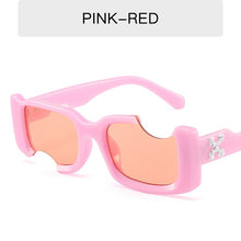 Load image into Gallery viewer, Gafas de sol cuadradas con marco hueco para hombre y mujer, lentes de sol cuadradas con marco hueco, a la moda, rectangulares, para Calle, diseño de marca, 2023