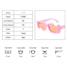 Load image into Gallery viewer, Gafas de sol cuadradas con marco hueco para hombre y mujer, lentes de sol cuadradas con marco hueco, a la moda, rectangulares, para Calle, diseño de marca, 2023