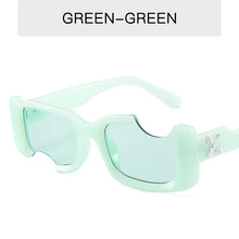 Load image into Gallery viewer, Gafas de sol cuadradas con marco hueco para hombre y mujer, lentes de sol cuadradas con marco hueco, a la moda, rectangulares, para Calle, diseño de marca, 2023