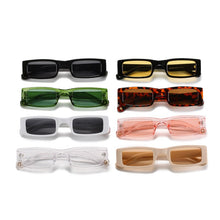 Load image into Gallery viewer, Gafas de sol cuadradas con montura pequeña para hombre y mujer, lentes de sol cuadradas con montura pequeña, de marca de lujo, de diseñador, rectangulares, de viaje, UV400