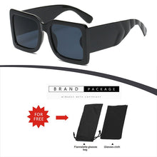 Load image into Gallery viewer, Gafas de sol cuadradas de estilo europeo y americano para hombre y mujer, anteojos de sol masculinos y femeninos de patas anchas con personalidad, de color, 2023