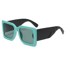 Load image into Gallery viewer, Gafas de sol cuadradas de estilo europeo y americano para hombre y mujer, anteojos de sol masculinos y femeninos de patas anchas con personalidad, de color, 2023