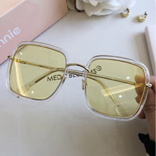 Load image into Gallery viewer, Gafas de sol cuadradas de leopardo azul para mujer, anteojos de sol unisex con montura de Color, de gran calidad, con uv400