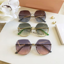 Load image into Gallery viewer, Gafas de sol cuadradas sin montura de alta calidad para mujer, anteojos de sol femeninos de Metal con gradiente, a la moda, de lujo, Estilo Vintage, 2023