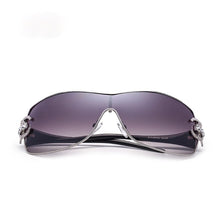 Load image into Gallery viewer, Gafas de sol de diamante a la moda para mujer, anteojos de sol de Metal con montura grande