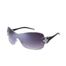 Load image into Gallery viewer, Gafas de sol de diamante a la moda para mujer, anteojos de sol de Metal con montura grande