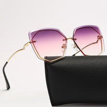 Load image into Gallery viewer, Gafas de sol de estilo Ojo de gato sin montura para mujer, anteojos de sol femeninos de diseño de marca de lujo, de Metal, a la moda, con UV400