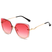 Load image into Gallery viewer, Gafas de sol de estilo Ojo de gato sin montura para mujer, anteojos de sol femeninos de diseño de marca de lujo, de Metal, a la moda, con UV400
