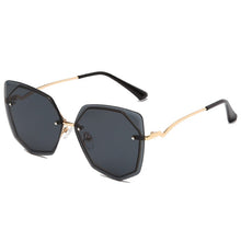 Load image into Gallery viewer, Gafas de sol de estilo Ojo de gato sin montura para mujer, anteojos de sol femeninos de diseño de marca de lujo, de Metal, a la moda, con UV400