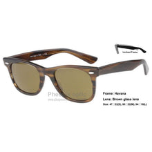 Load image into Gallery viewer, Gafas de sol de estilo Vintage cuadrado para mujer, lentes de sol unisex de estilo Vintage de acetato de tortuga con montura inclinada de ángulo grande, Lente de Cristal de tamaño 54 50 47 2140