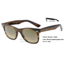 Load image into Gallery viewer, Gafas de sol de estilo Vintage cuadrado para mujer, lentes de sol unisex de estilo Vintage de acetato de tortuga con montura inclinada de ángulo grande, Lente de Cristal de tamaño 54 50 47 2140