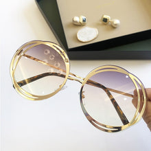 Load image into Gallery viewer, Gafas de sol de moda para mujer, anteojos de sol femeninos de gran tamaño, de lujo, diseño famoso, con degradado, cara delgada, Gafas de color rosa, UV400