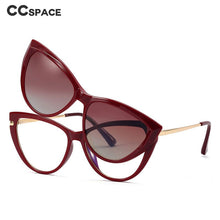 Load image into Gallery viewer, Gafas de sol polarizadas con Clip para hombre y mujer, anteojos de sol con montura antiazul, de doble uso, a la moda, estilo Vintage, con UV400, 48310