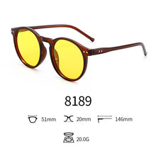 Load image into Gallery viewer, Gafas de sol polarizadas redondas Retro para mujer, anteojos de sol polarizados Vintage con remaches nuevos