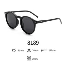 Load image into Gallery viewer, Gafas de sol polarizadas redondas Retro para mujer, anteojos de sol polarizados Vintage con remaches nuevos