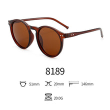 Load image into Gallery viewer, Gafas de sol polarizadas redondas Retro para mujer, anteojos de sol polarizados Vintage con remaches nuevos