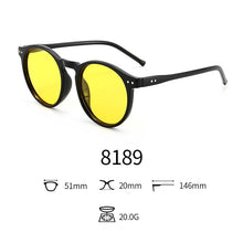 Load image into Gallery viewer, Gafas de sol polarizadas redondas Retro para mujer, anteojos de sol polarizados Vintage con remaches nuevos