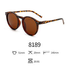 Load image into Gallery viewer, Gafas de sol polarizadas redondas Retro para mujer, anteojos de sol polarizados Vintage con remaches nuevos