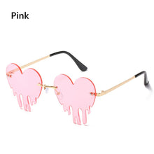 Load image into Gallery viewer, Gafas de sol sin montura con forma de lágrima de corazón, gafas estilo Steampunk, UV400, accesorios de fiesta de disfraces, Halloween, 1 ud.