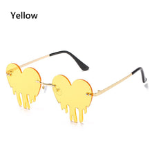 Load image into Gallery viewer, Gafas de sol sin montura con forma de lágrima de corazón, gafas estilo Steampunk, UV400, accesorios de fiesta de disfraces, Halloween, 1 ud.