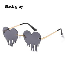 Load image into Gallery viewer, Gafas de sol sin montura con forma de lágrima de corazón, gafas estilo Steampunk, UV400, accesorios de fiesta de disfraces, Halloween, 1 ud.