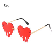 Load image into Gallery viewer, Gafas de sol sin montura con forma de lágrima de corazón, gafas estilo Steampunk, UV400, accesorios de fiesta de disfraces, Halloween, 1 ud.