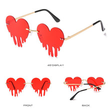Load image into Gallery viewer, Gafas de sol sin montura con forma de lágrima de corazón, gafas estilo Steampunk, UV400, accesorios de fiesta de disfraces, Halloween, 1 ud.