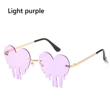 Load image into Gallery viewer, Gafas de sol sin montura con forma de lágrima de corazón, gafas estilo Steampunk, UV400, accesorios de fiesta de disfraces, Halloween, 1 ud.